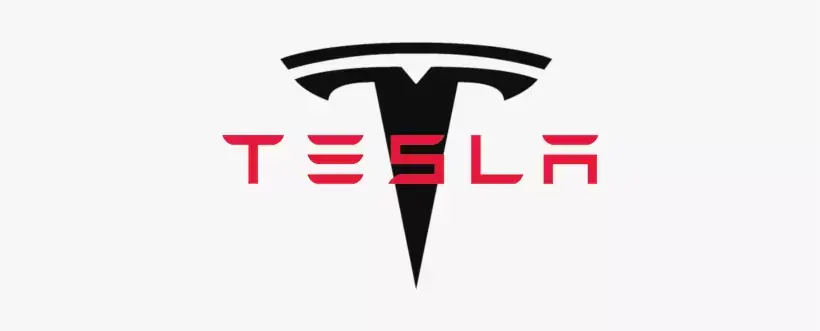 Tesla logo with stylized T and name